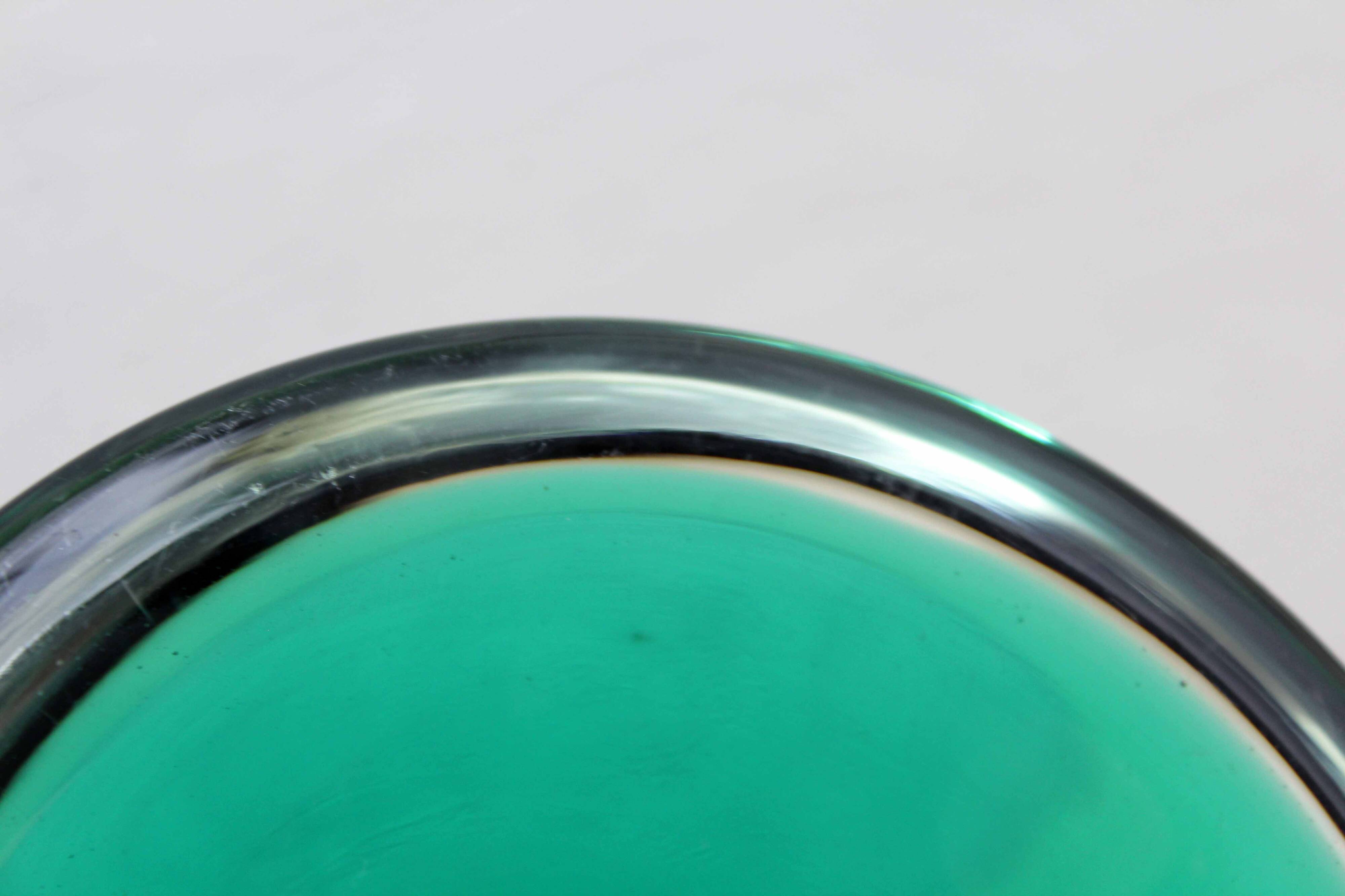 Green Murano glass ashtray