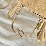 Vintage "witch" mirror - round convex mirror in gold metal