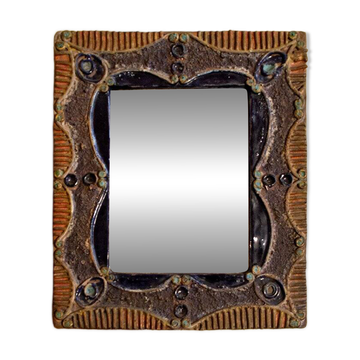 Mirror with ceramic frame, 1950s