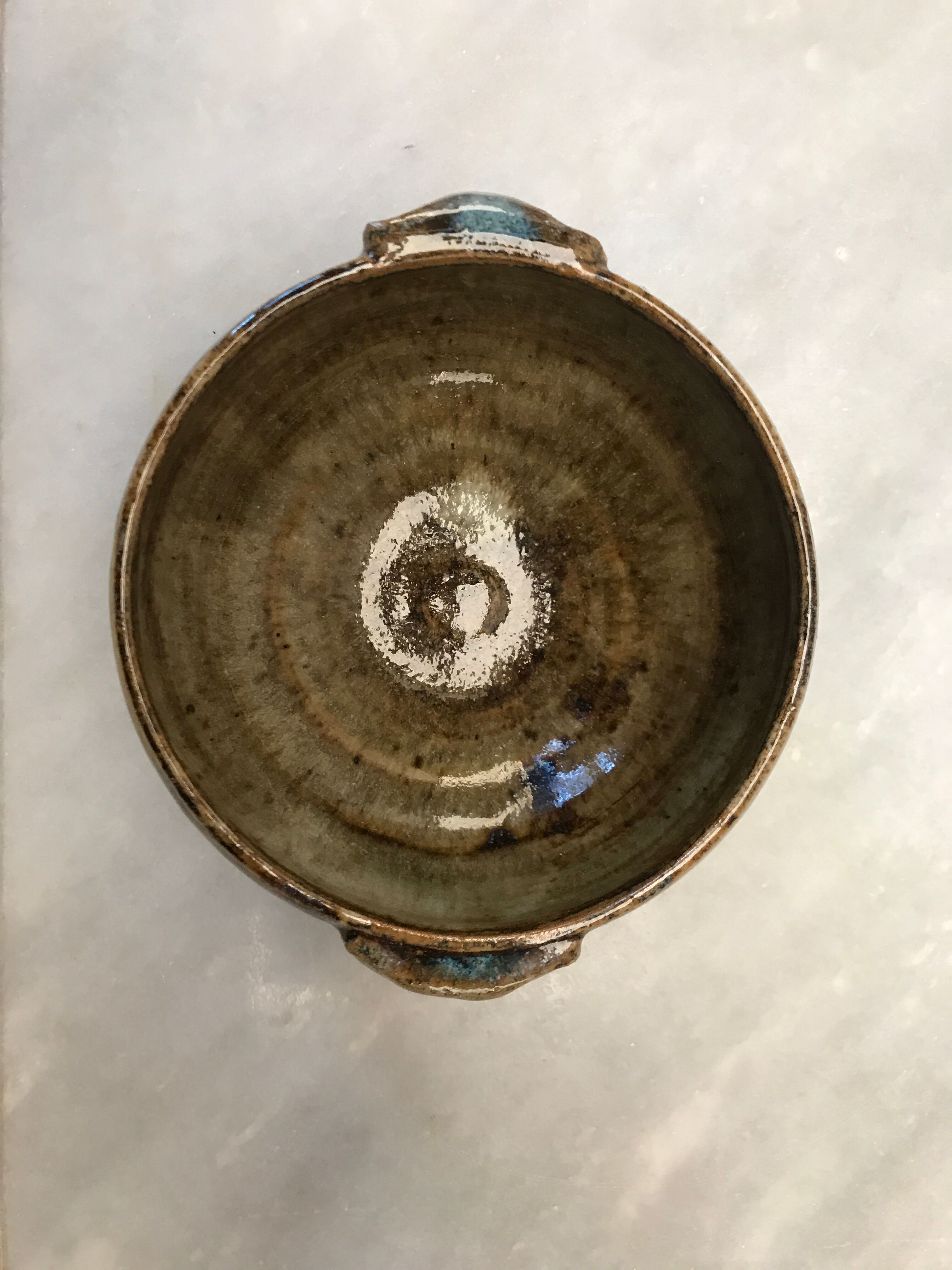 Vintage enamelled sandstone bowls