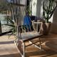 Fauteuil à bascule vintage en bois – patine d’origine