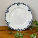 Large antique serving dish in Saint-Amand earthenware (Nord)