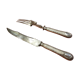 Exceptional cutting set with silver stag.