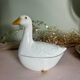 Small zoomorphic terrine, goose slipware, Michel Caugant
