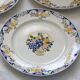 Set of 6 Boch dinner plates, Fructidor service, vintage