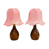 2 bedside lamps pink spirit 40s-50s