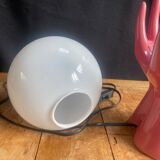 Pink ceramic hand lamp