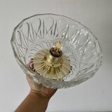 Vintage molded glass lampshade - tableware collection -