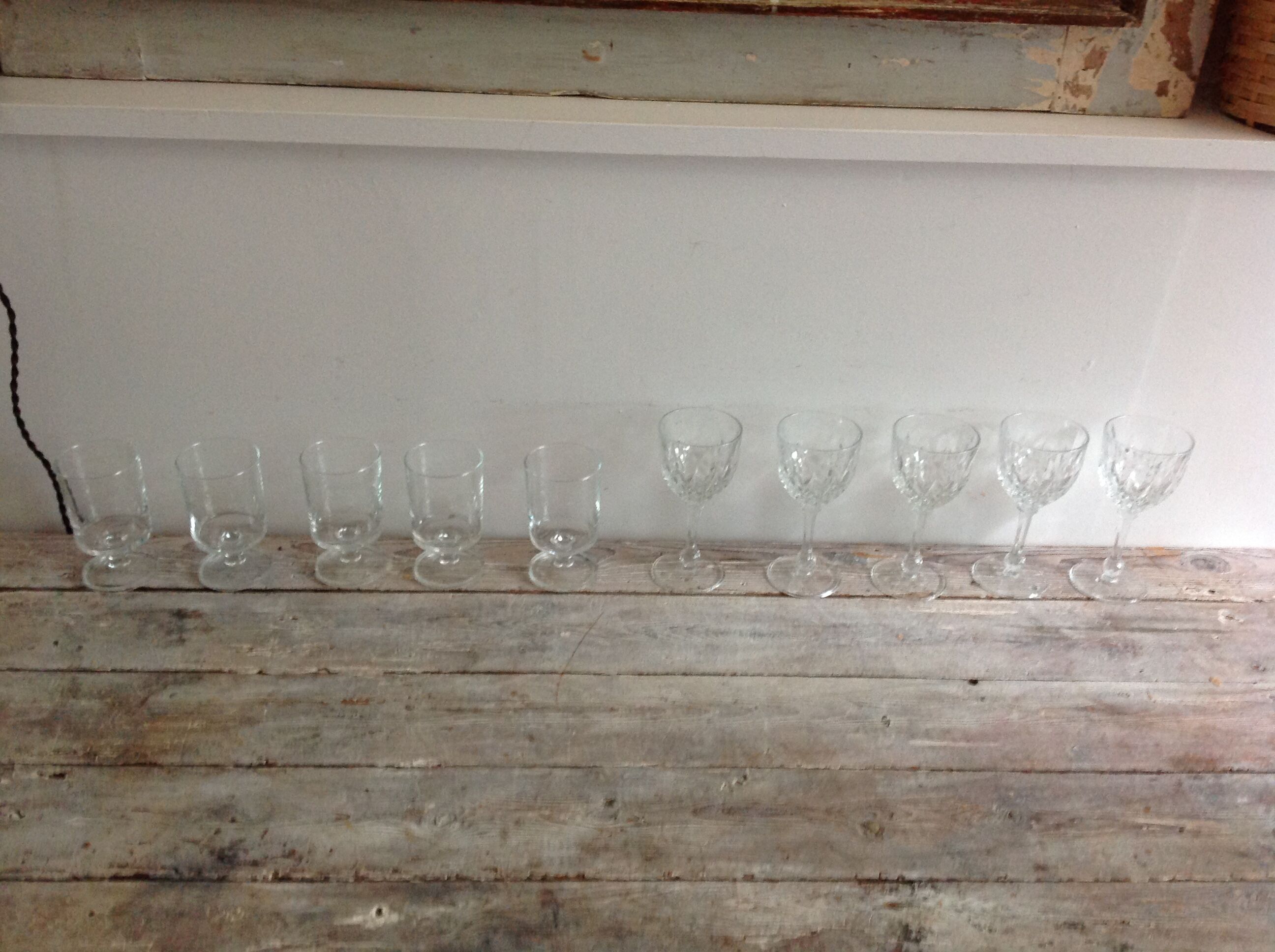 Lot of 10 glasses