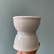 Lot de 16 coquetiers diabolo en porcelaine blanche