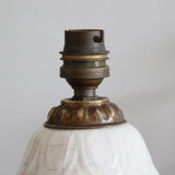 Old cracked ceramic table lamp