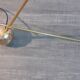 Italian Lamppost in Ball, Brass Spot diabolo double focus, Style 1950s