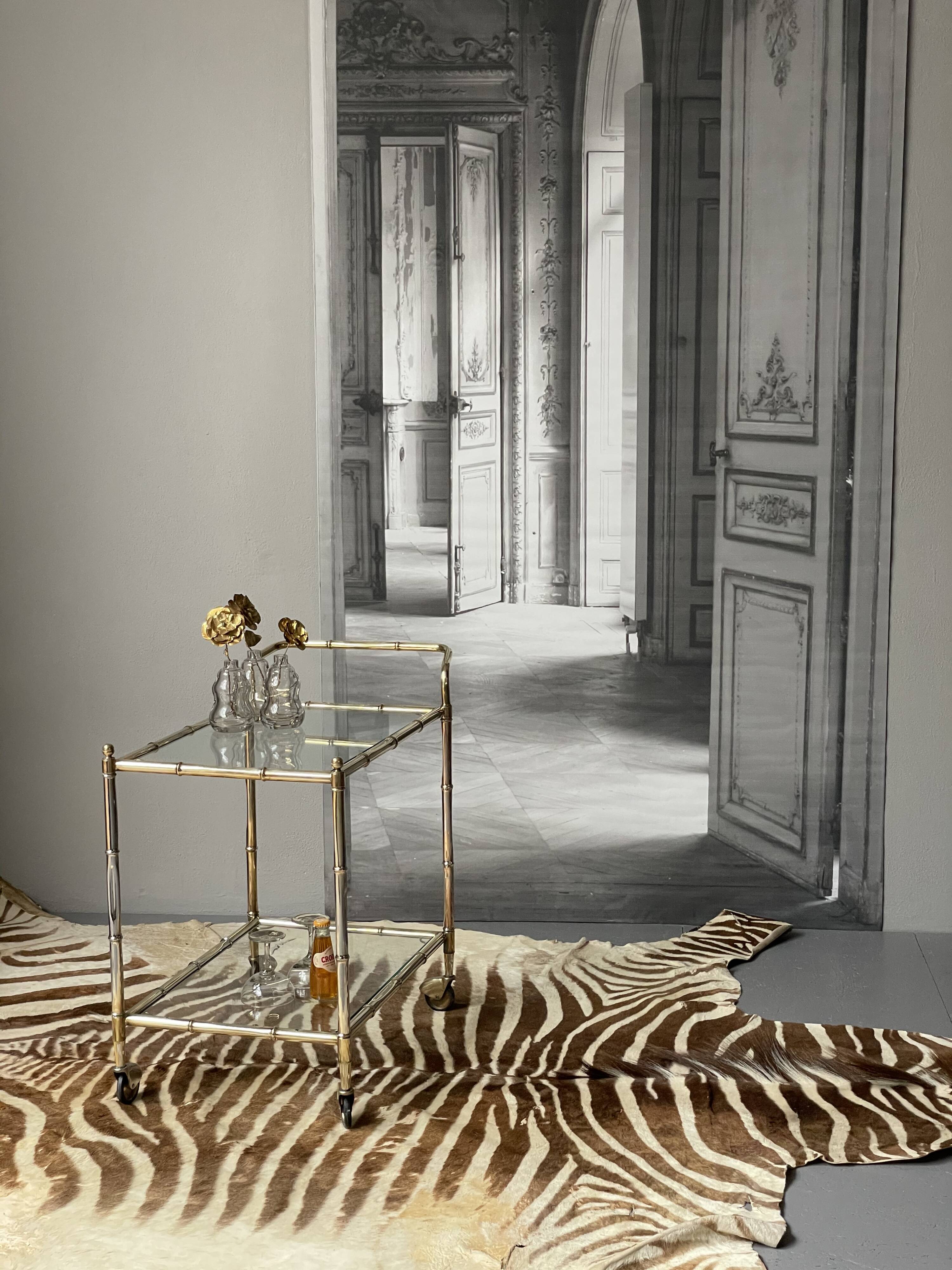 Vintage Golden Bar Cart