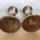 Pair of small silver metal candlesticks Italy