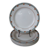 Set of 6 St Amand Céranor flat plates Parame model