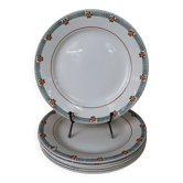 Set of 6 St Amand Céranor flat plates Parame model