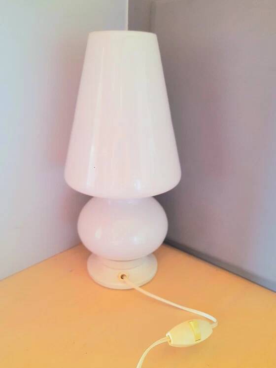 Murano opaline lamp 1970
