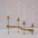 Mid-century modern metal candlesticks by Gunnar Ander for Ystad-Metall, Sweden, 1960s