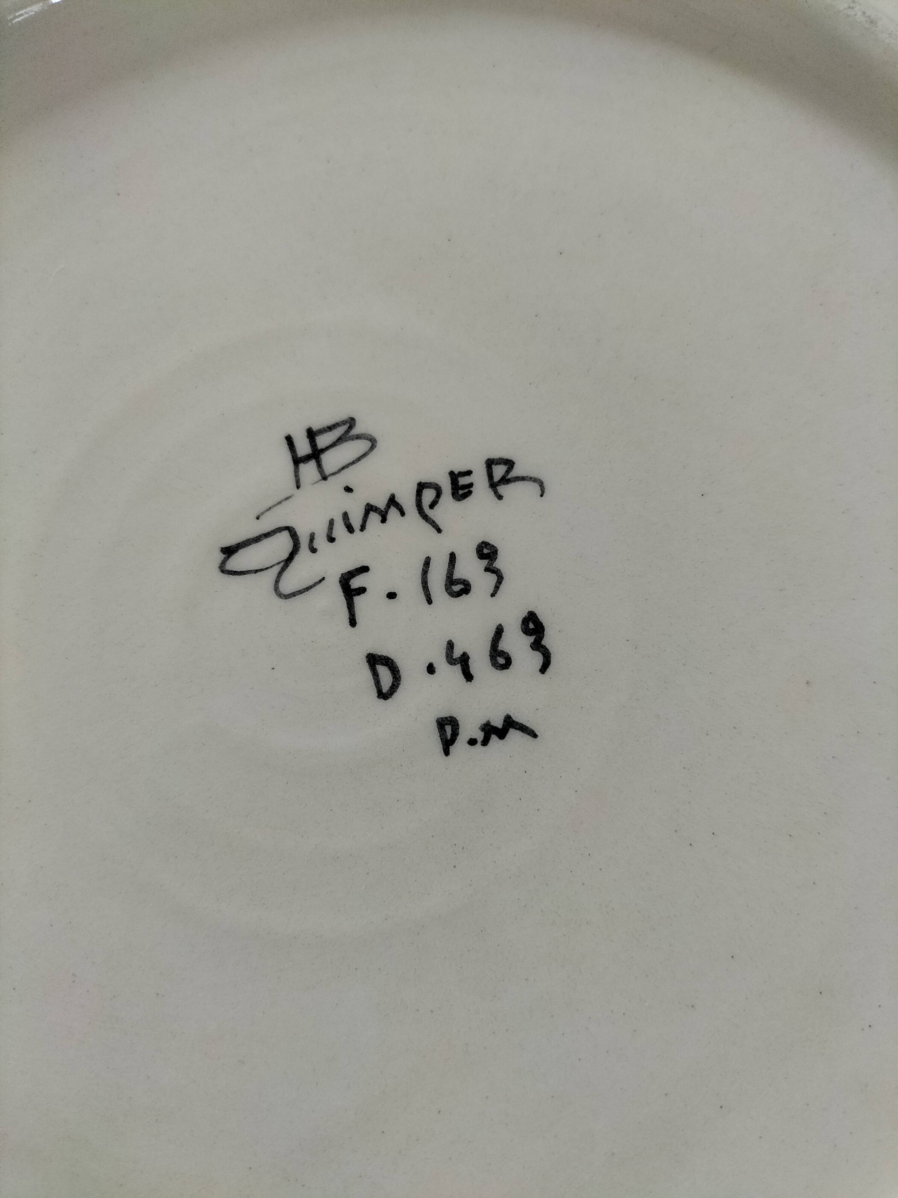 Vintage HB Quimper plate