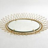 Erdecor Escaut retractable mirror tray • Gilded with fine gold • 1950