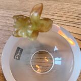 Daum France sculpted crystal bowl – Floral decoration in crystal paste