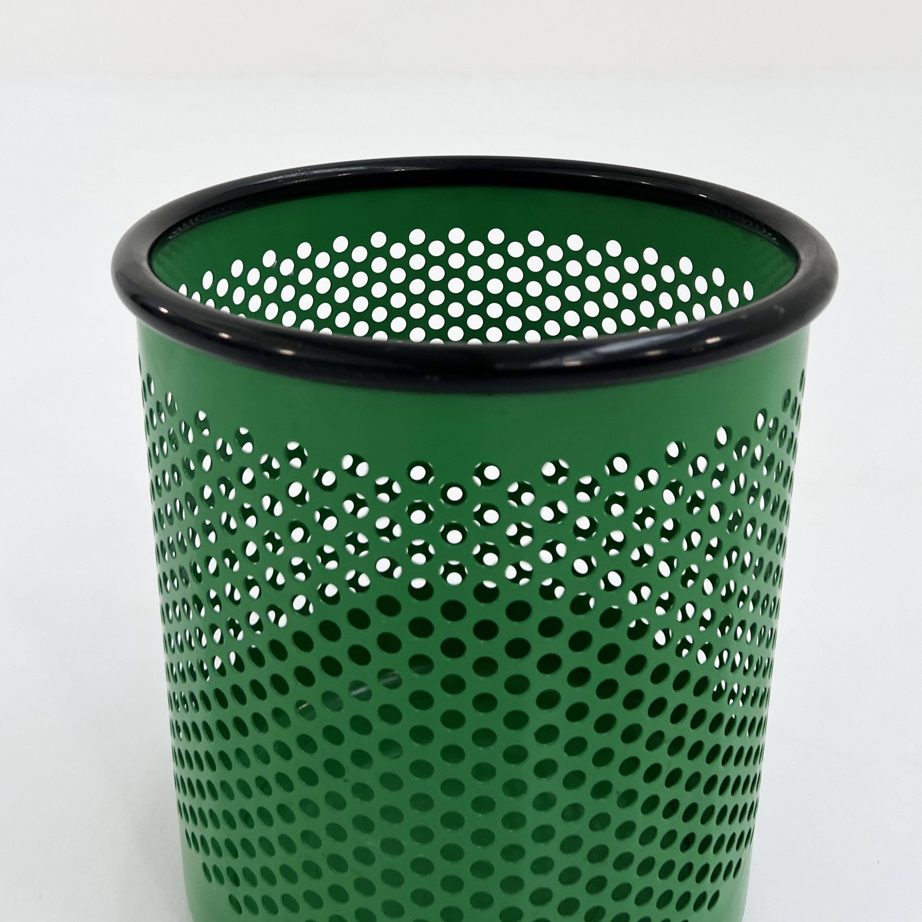 Green waste paper basket by R. Barbieri & R. Marianelli for Rexite, 1980
