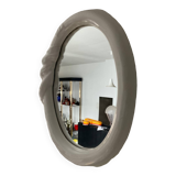 Vintage glazed ceramic mirror from the 70s