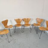 6 chaises série 7 par Arne Jacobsen pour Fritz Hansen