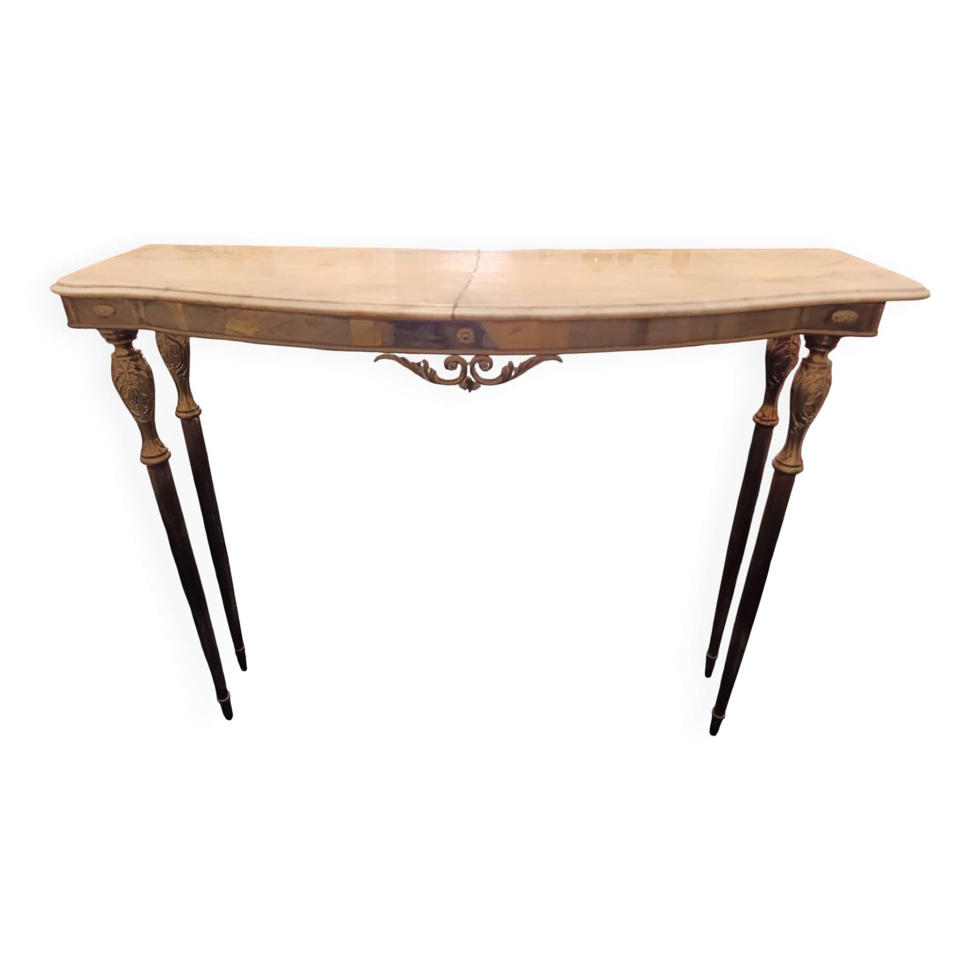 Mid-Century Console in Marble and Brass by Pier Luigi Colli – Italy,
