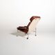 Leather and chrome-plated steel armchair, Sweden, 1960s/70s