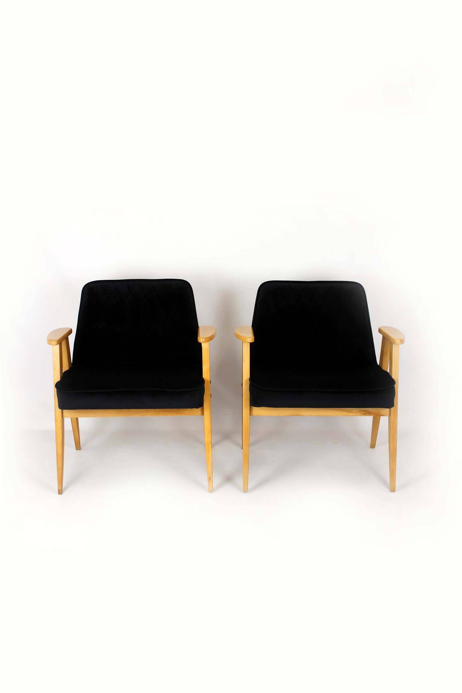 Set of Model 366 Armchairs by Józef Chierowski, Poland, 1960s
