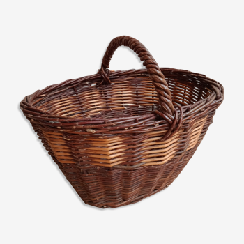 Panier en osier ancien