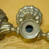 Pair of chandelier, gilded metal, Louis XV style, eighteenth century