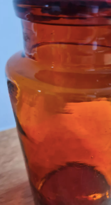 Amber apothecary bottle