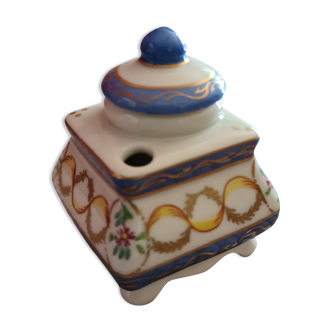 Limoges porcelain inkwell