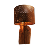 Lamp on an old oak beam