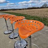 Set of 4 bar stools by Etienne Fermigier for MIRIMA