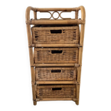 Vintage rattan chiffonier from the 70s