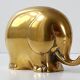Suite de 3 éléphants en laiton vintage 1970