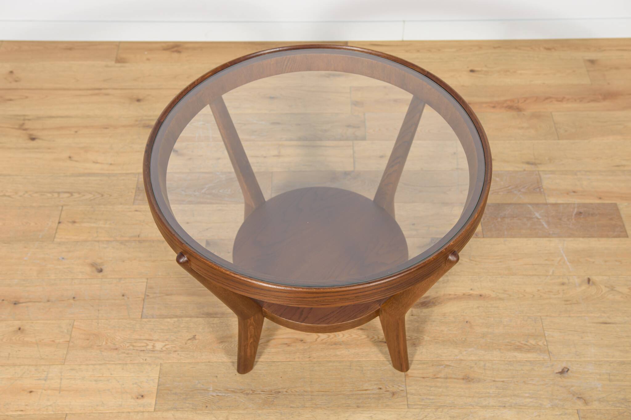 Oak & Glass Coffee Table by Karel Kozelka & Antonin Kropacek for Interior