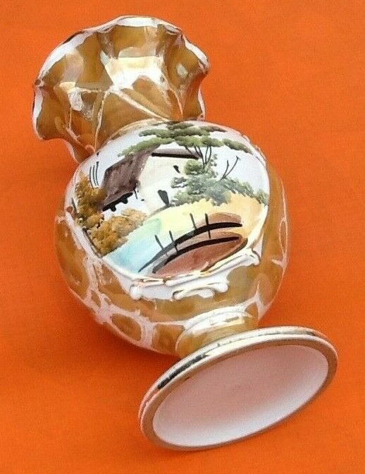 Baluster vase on foot-shower Ceramic decoration house in undergrowth