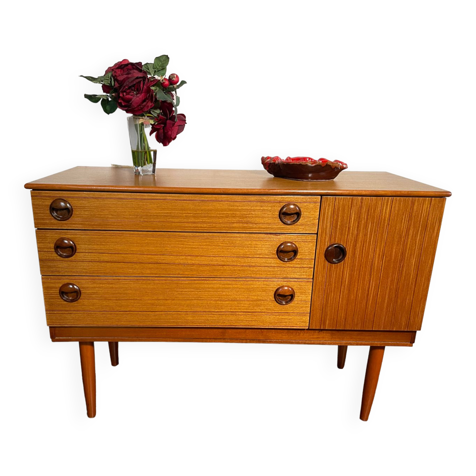 Mid century retro vintage sideboard teak by schreiber 1960