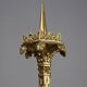 Neo‑Gothic Copper Church Candleholder Stamped “LL A Paris”, France ca. 1880