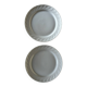 Set of 2 white plates