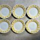 Set of 6 flat plates Lys - Digoin Sarreguemines