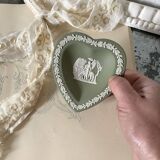 Heart-shaped pocket tray Wegwood in green jasper