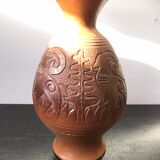 Former ceramic vase brown decor vintage
