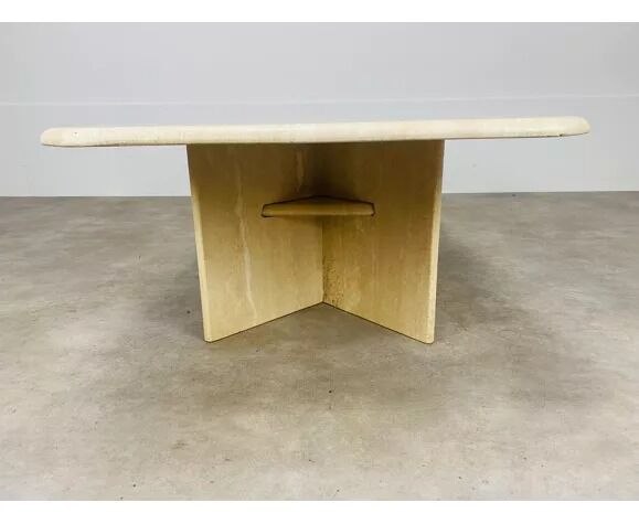 Travertine rectangle coffee table