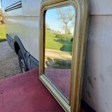 Napoleon III Mirror Wood and Gilded Stucco