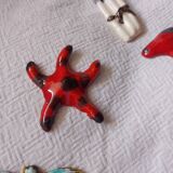 Set of 10 ceramics animals, fish, butterfly
